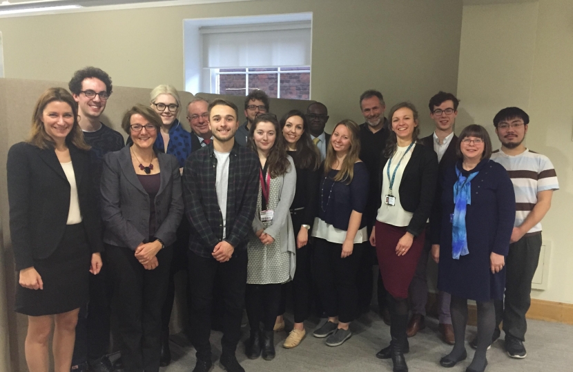 Lucy Frazer MP at Cambridge University meeting