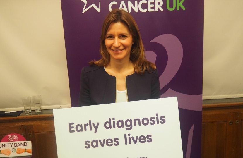 lucy Frazer MP supporting Bowel Cancer UK 