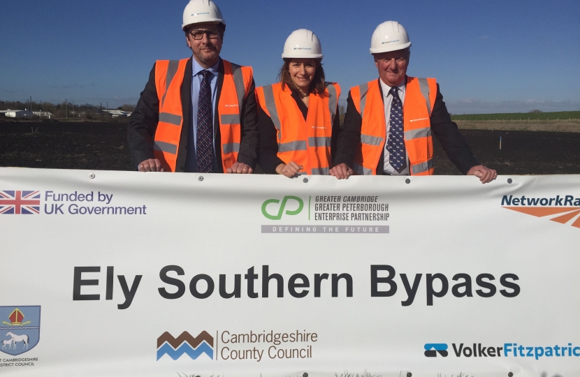 Lucy Frazer MP + Ely Bypass Ceremony