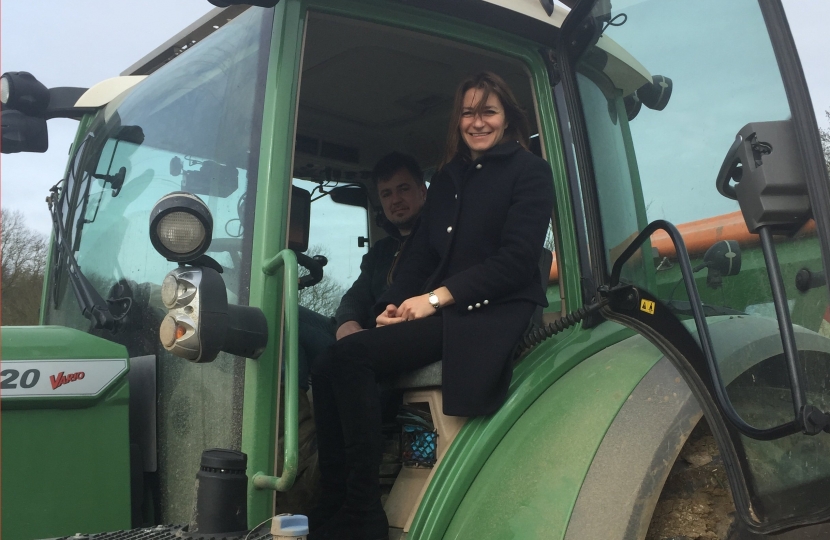 Lucy Frazer MP at Hall Farm