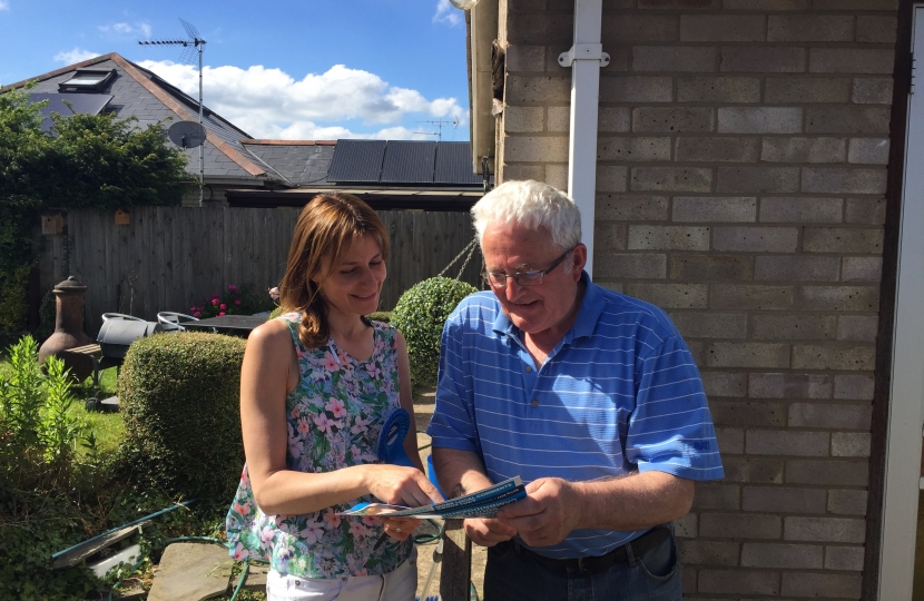 Lucy Frazer canvassing