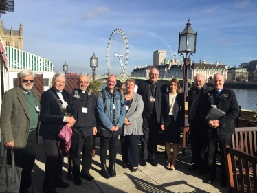 Lucy Frazer MP with the Bishop of Ely at Westminster