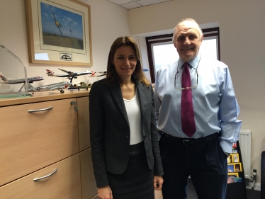 Lucy Frazer MP at Advanced Aircraft Training 