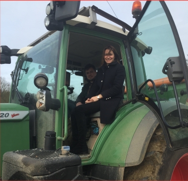 Lucy Frazer MP at Hall Farm