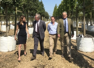 Lucy Frazer and Michael Gove at Barcham Trees